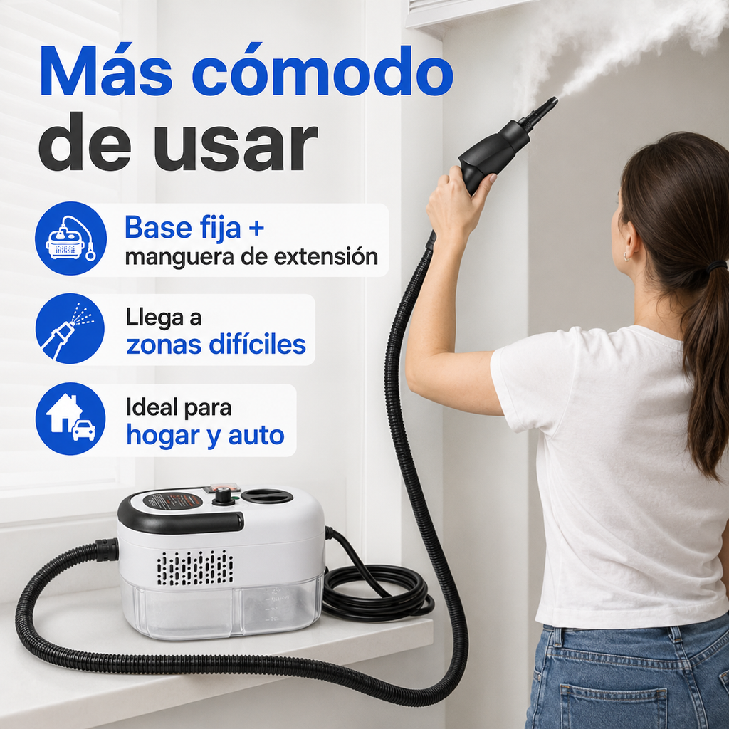 Título alternativo más vendedor Limpiador a Vapor Portátil 2500W para Cocina, Baño, Auto y Aire Acondicionado