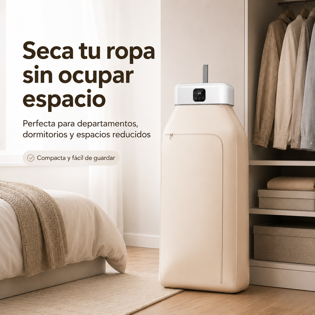 Secadora Portátil Compacta 600W para Ropa, Viajes y Espacios Pequeños