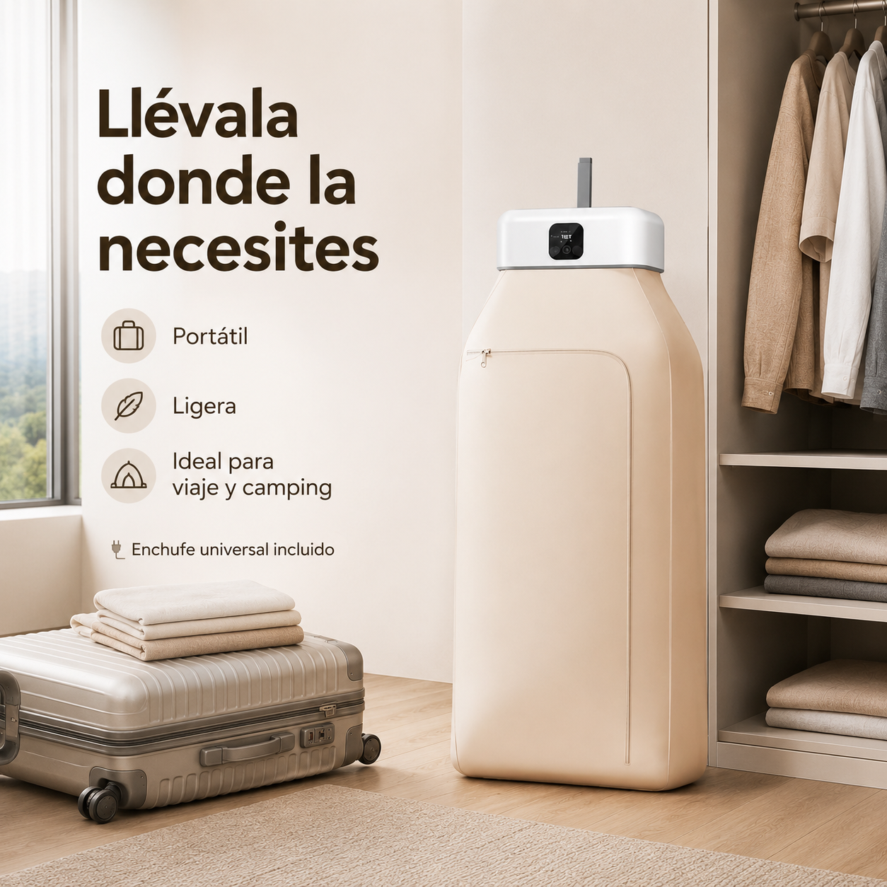 Secadora Portátil Compacta 600W para Ropa, Viajes y Espacios Pequeños