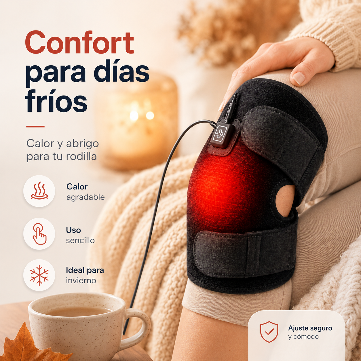 Rodillera Térmica Inteligente USB-C