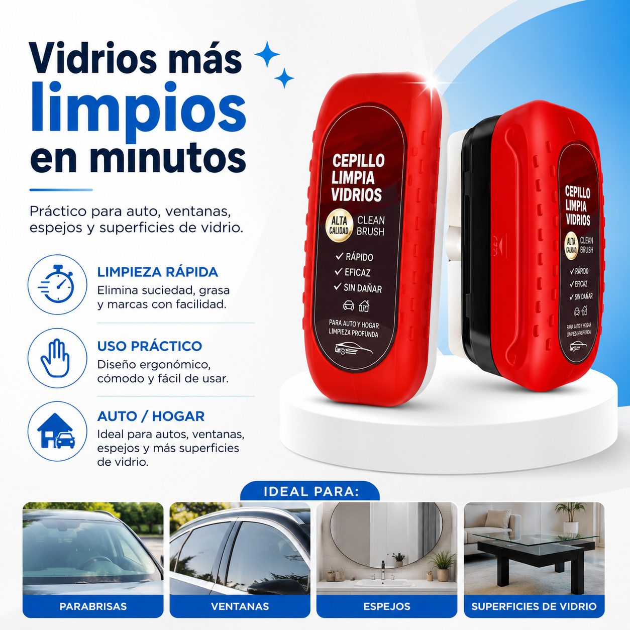 Cepillo Limpiavidrios para Auto