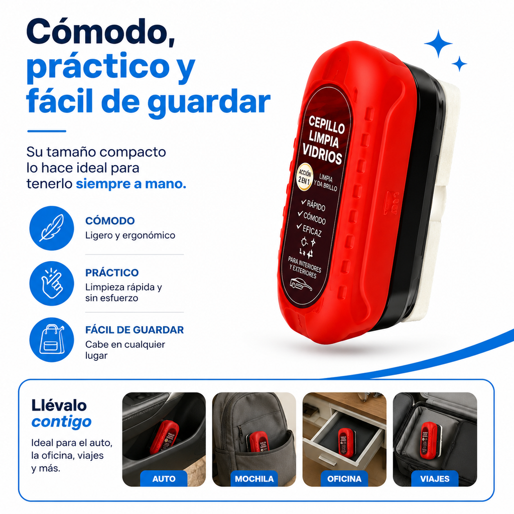 Cepillo Limpiavidrios para Auto