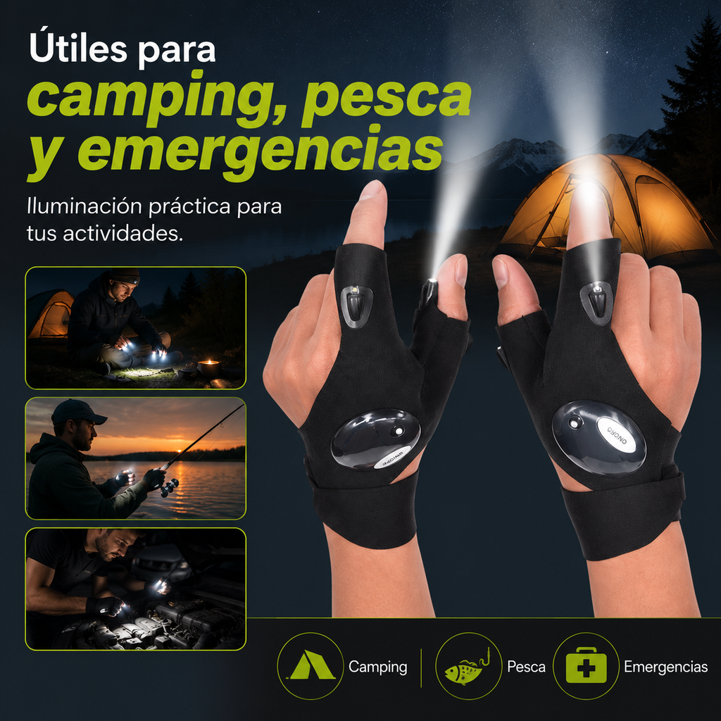Guantes de Trabajo con Luz LED | 1 Par