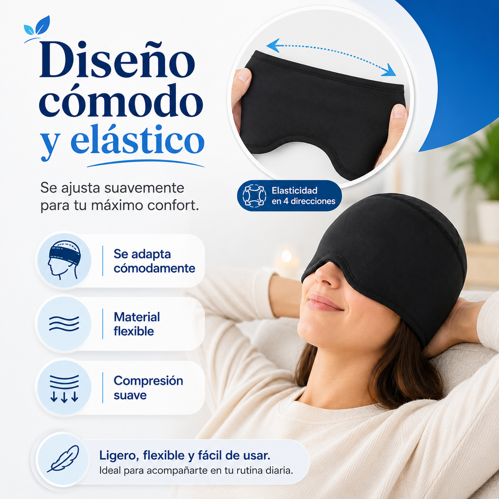 Gorro de Gel Frío/Calor para Migraña y Relajación