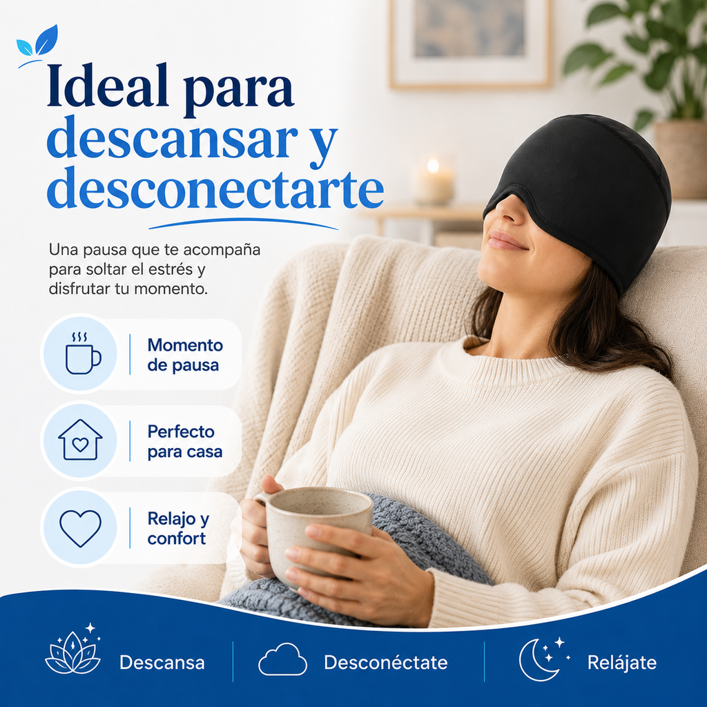 Gorro de Gel Frío/Calor para Migraña y Relajación