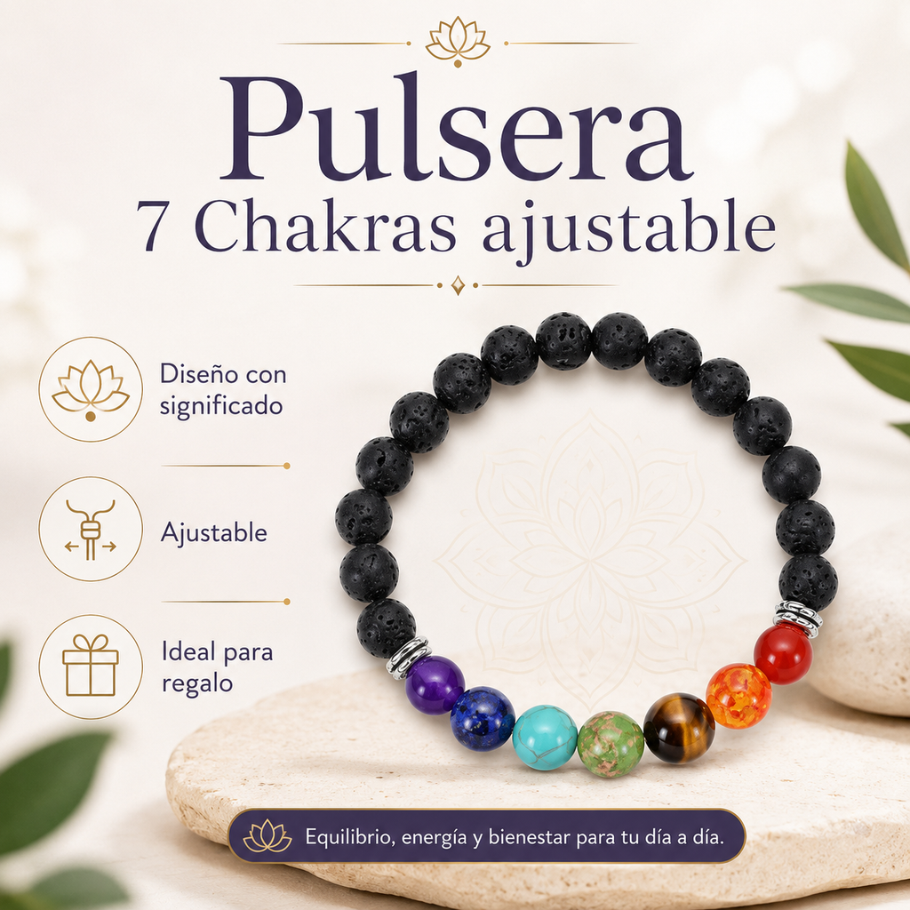 Pulsera 7 Chakras Ajustable
