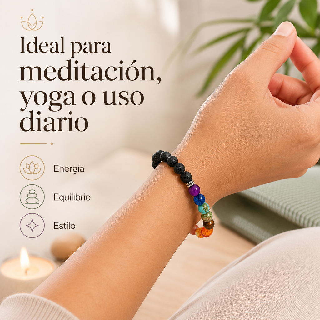 Pulsera 7 Chakras Ajustable