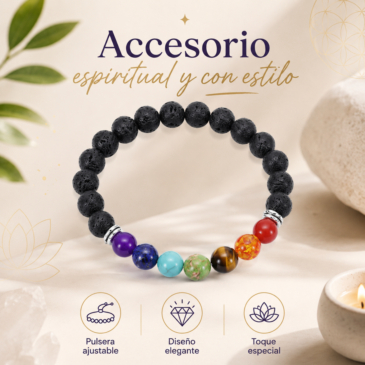 Pulsera 7 Chakras Ajustable