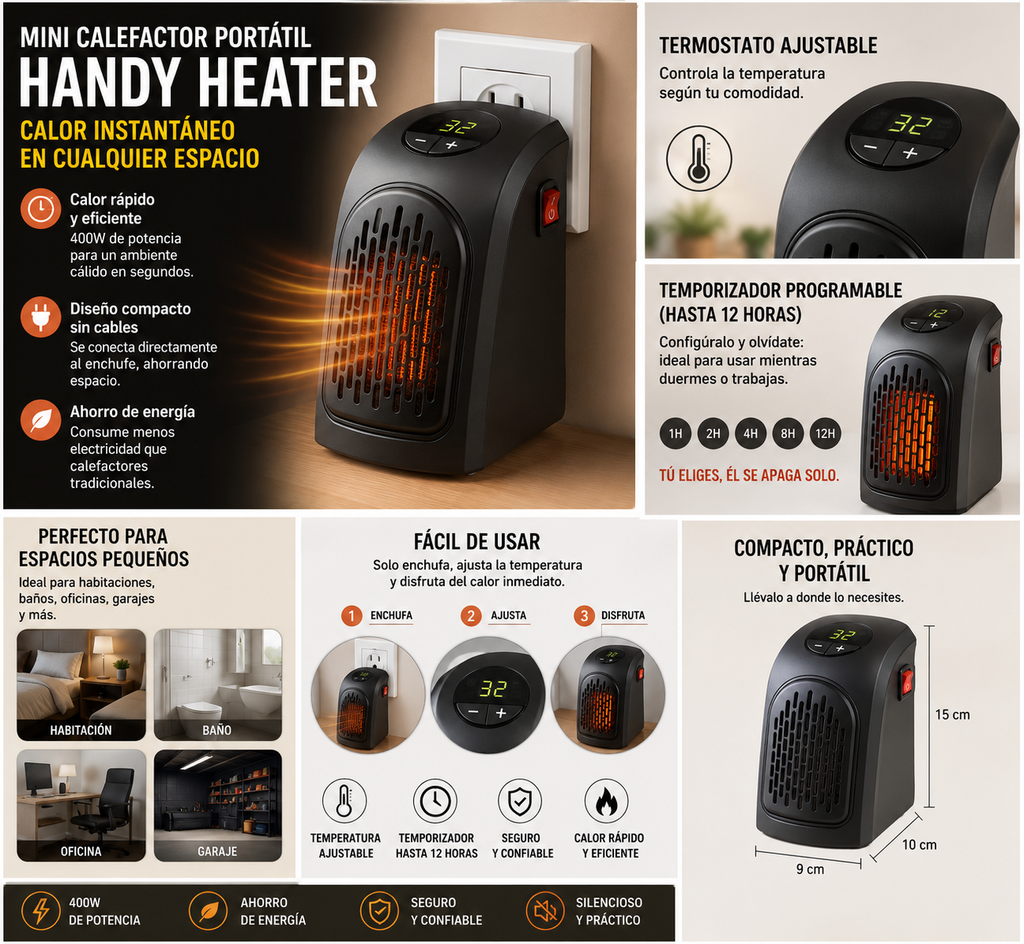 Mini Calefactor Portátil Handy Heater