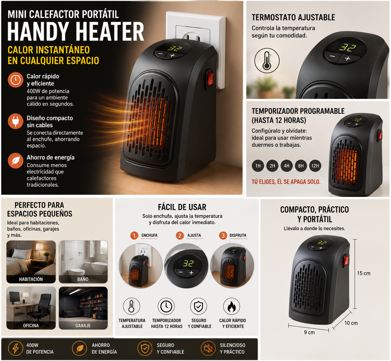 Mini Calefactor Portátil Handy Heater