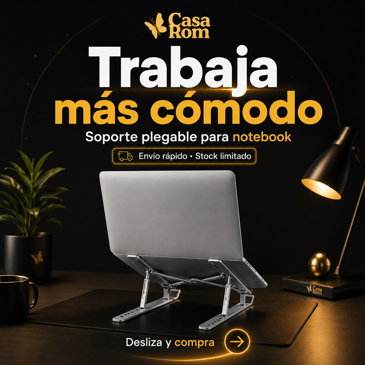 Soporte Plegable Para Notbook Metalico