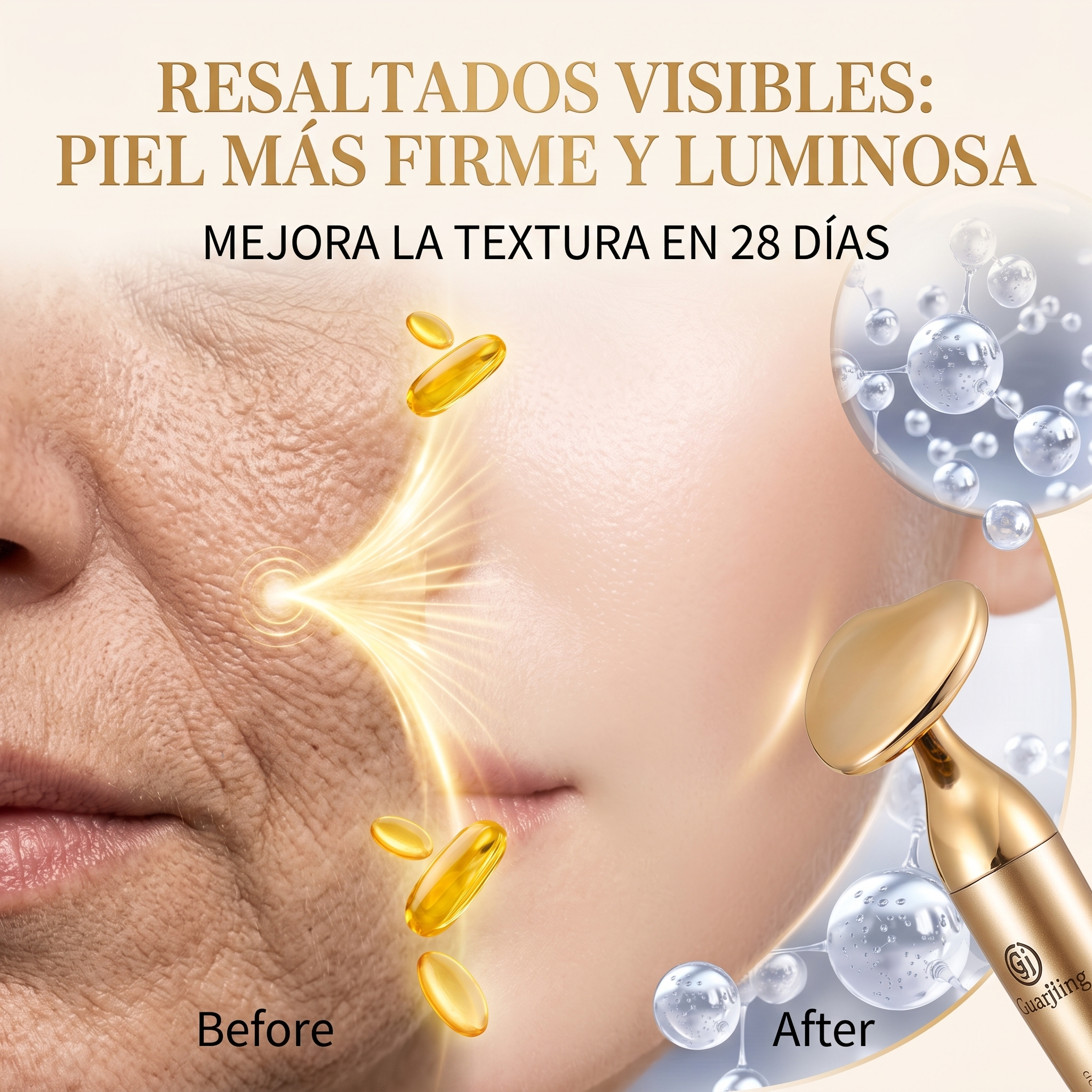 Set Cuidado Facial Masajeador Con Vitamina E