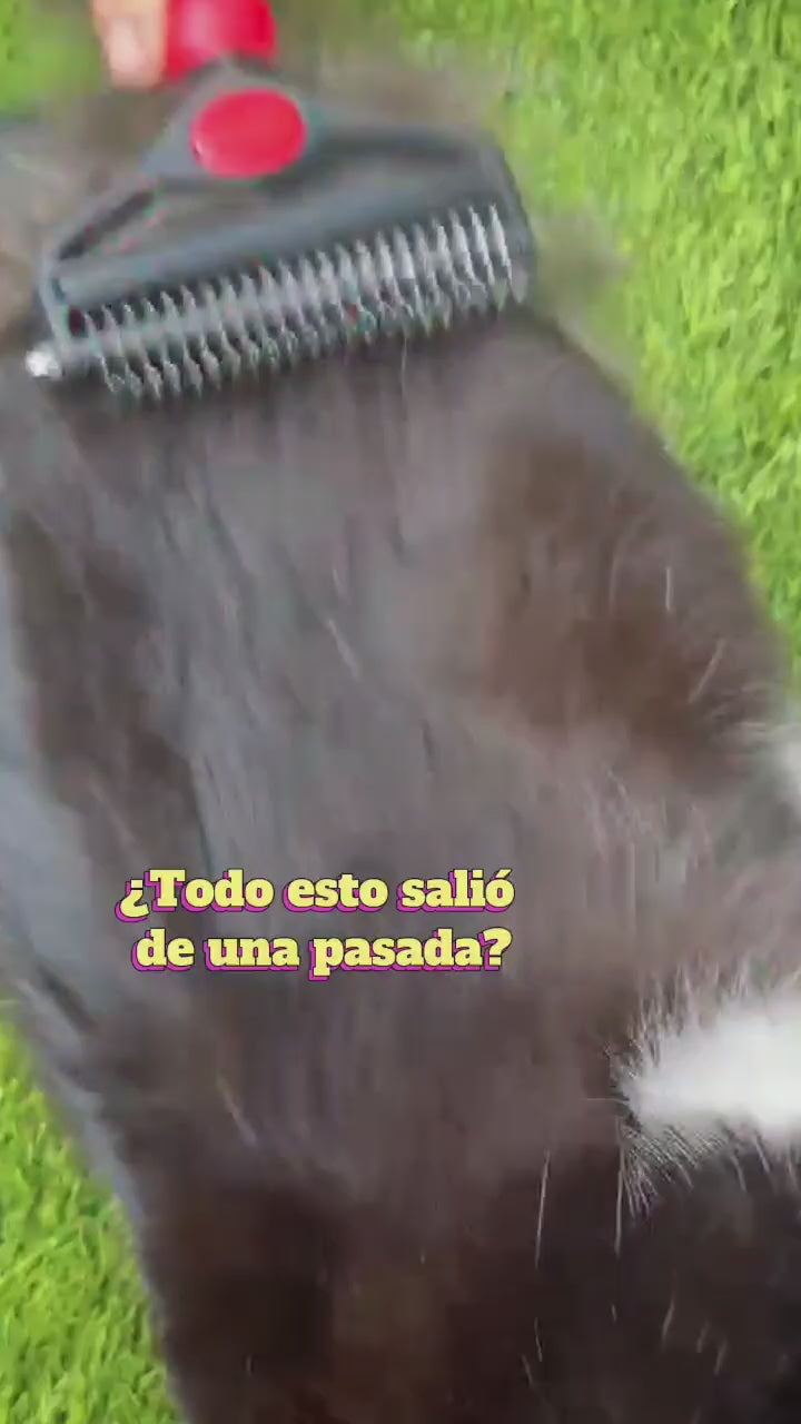 Cepillo Deslanador 2 en 1 para Perros y Gatos